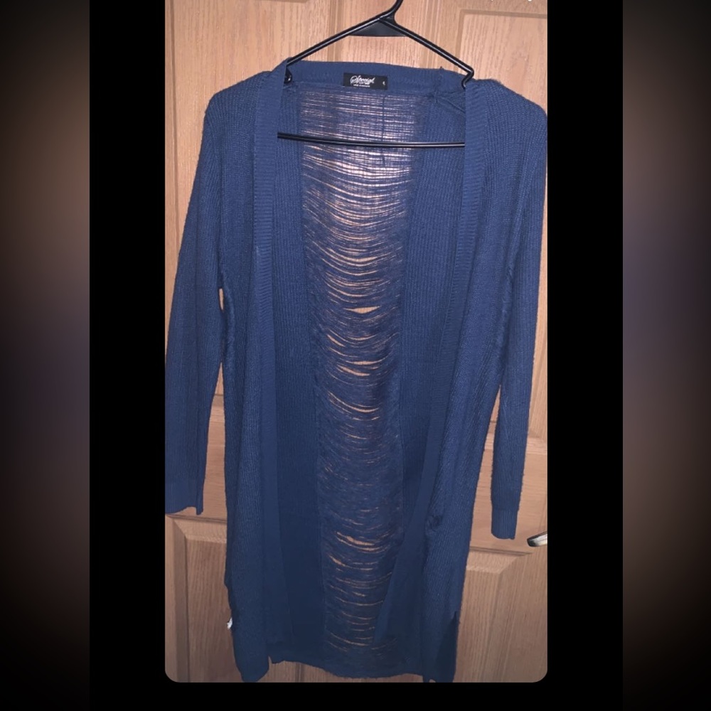 Blue cardigan